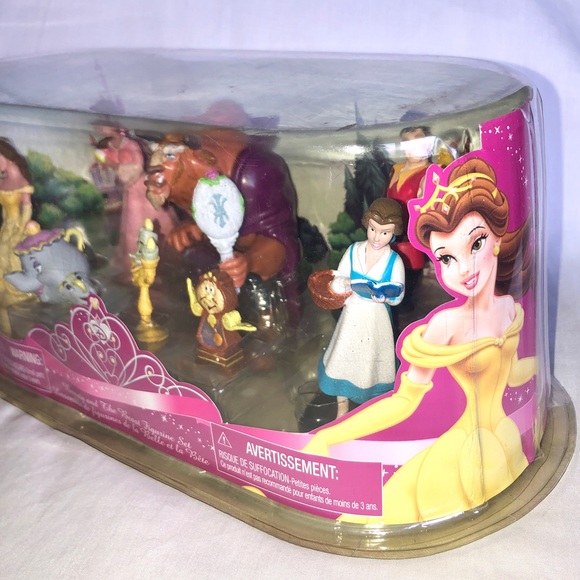 Disney Beauty and the Beast 2010 Figurine Set Belle Mrs Potts Original Display - Picture 4 of 7